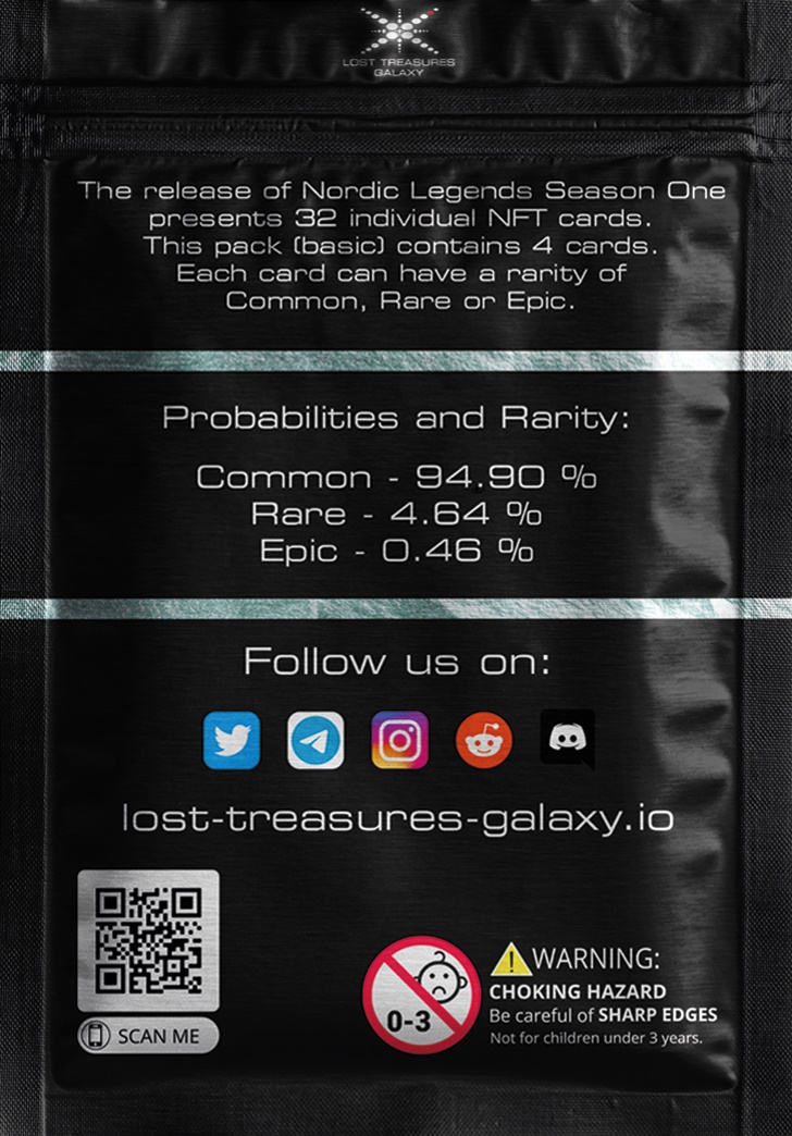 Backside One Nordic Legend Card of our Basic Pack 